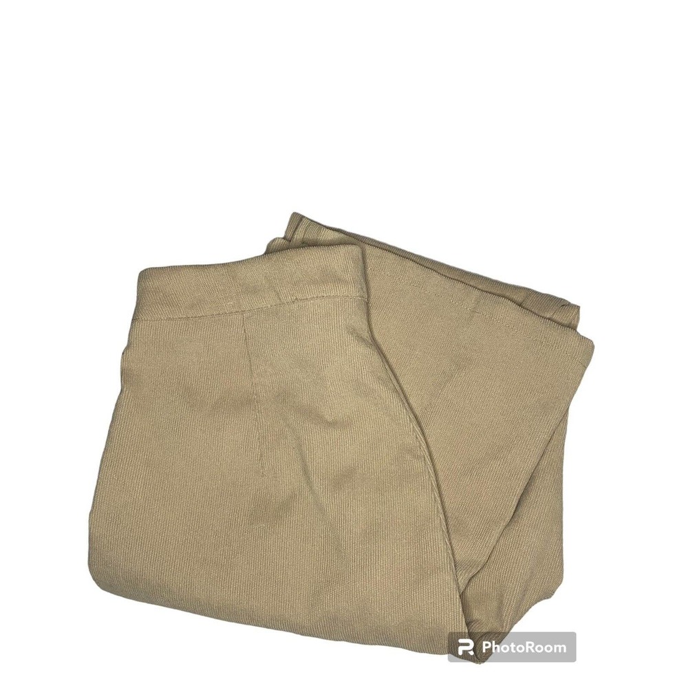 Pretty Little Thing Womens Dress Pants Size 10 Beige Corduroy Flared Pockets